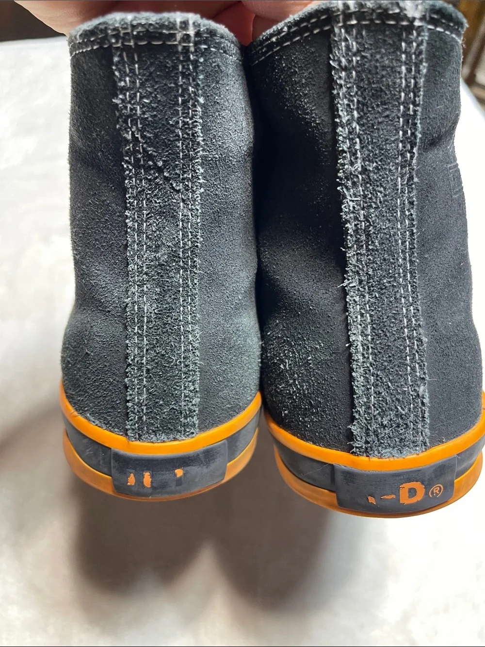 Harley-Davidson Black High-Top Sneakers with Orange Accents Size 12  Men’s